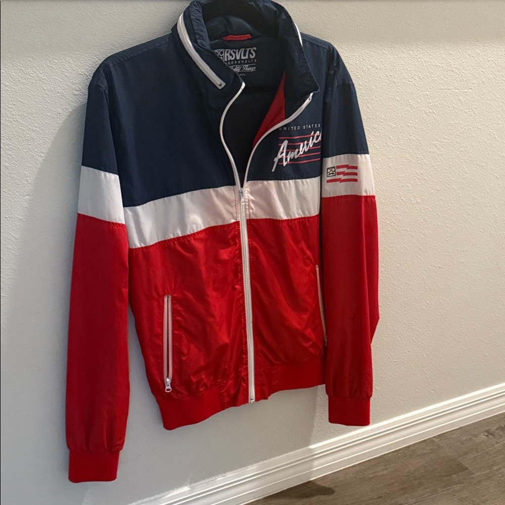 RSVLTS Patriotic Windbreaker - Navy, White, and Red